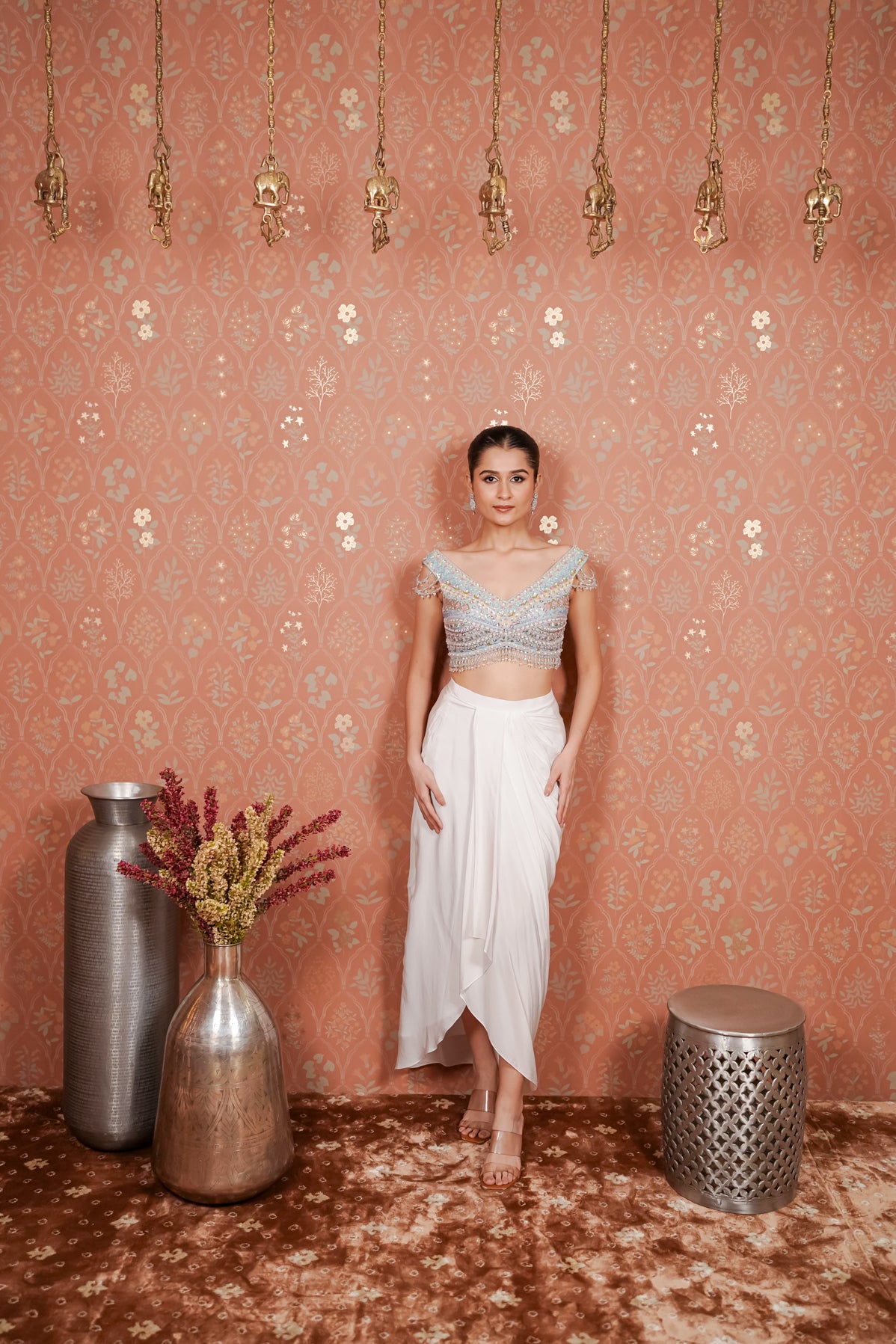 Blue - White Dual Tone Co-Ord Set