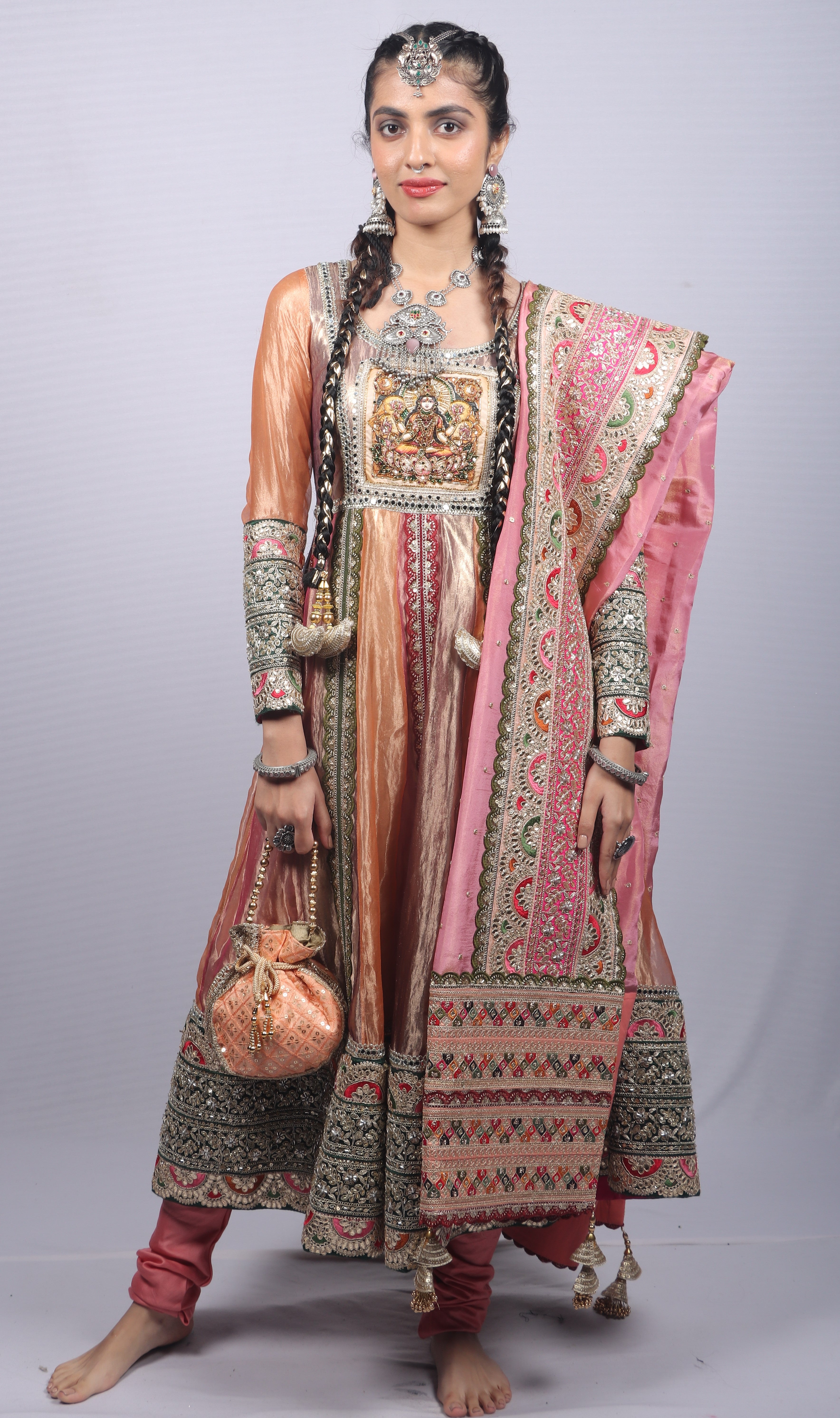 Multicolor Anarkali set