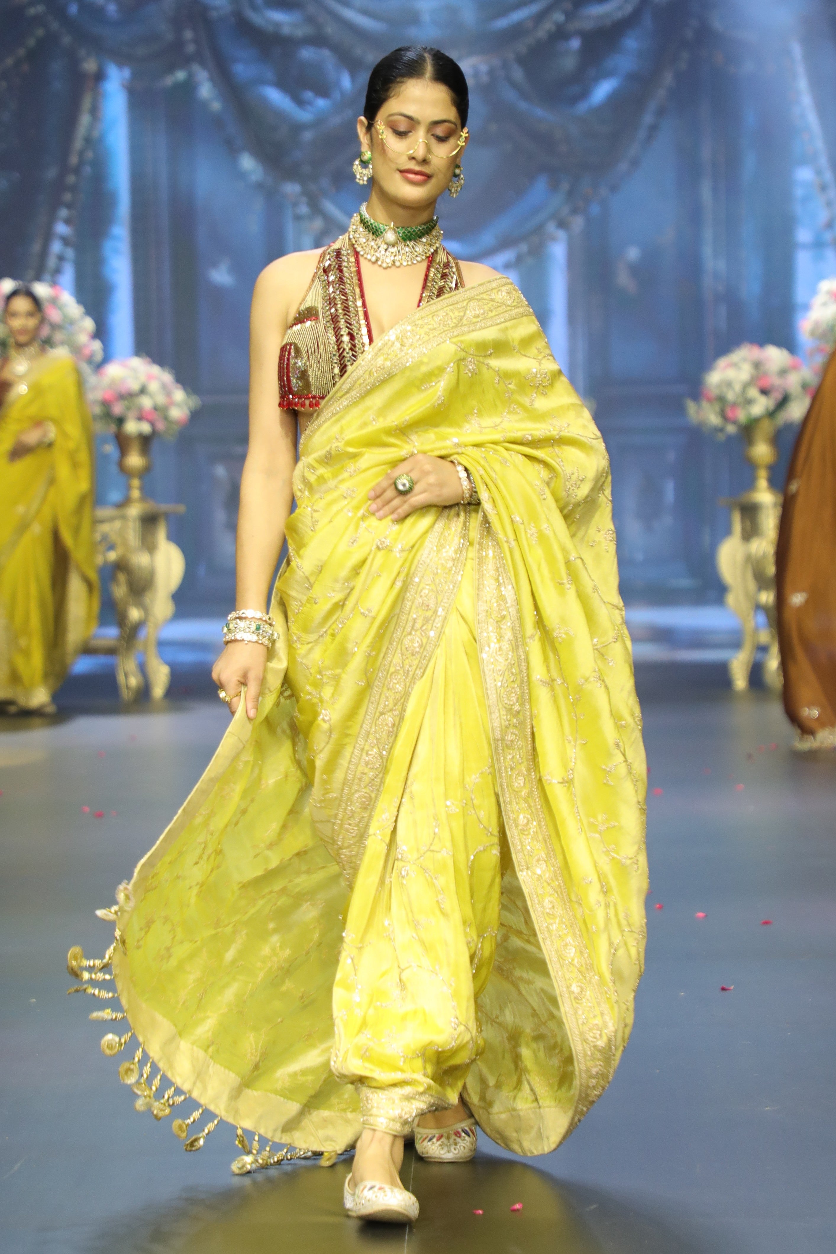 Yellow Tissue Saree