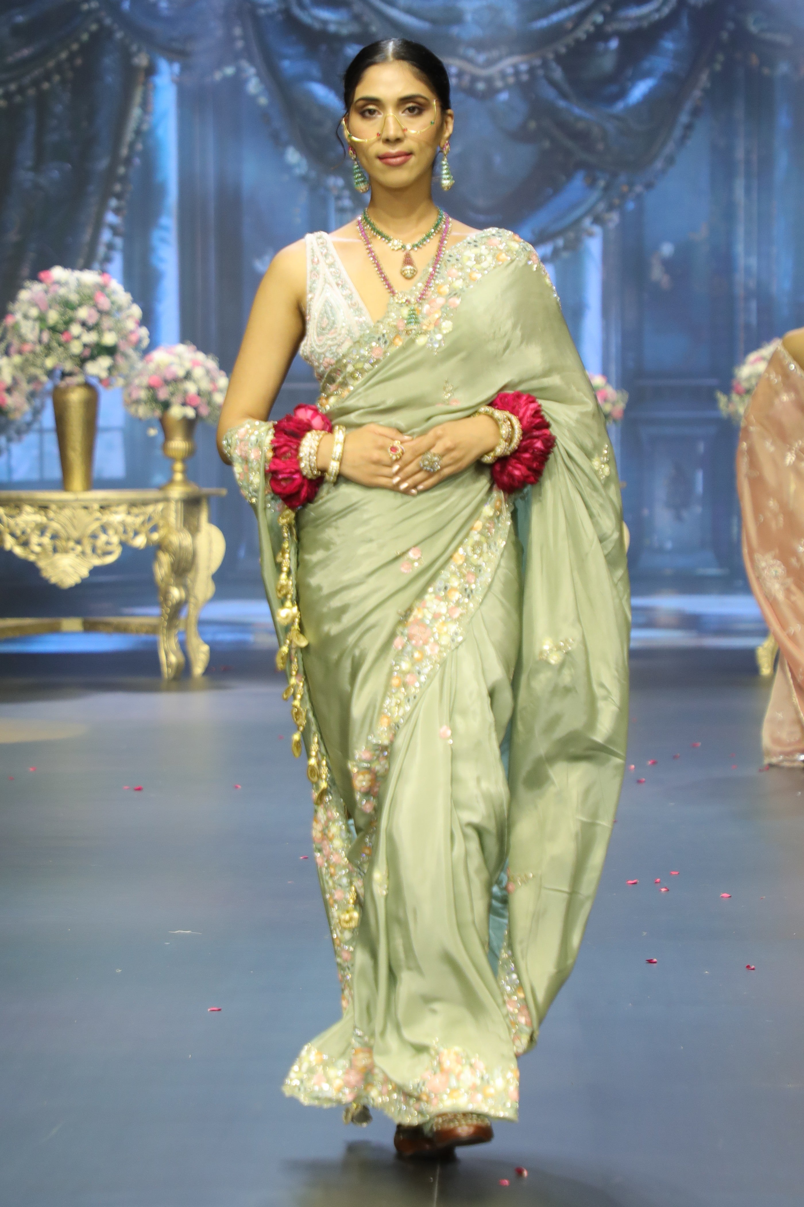 Green Tissue Saree