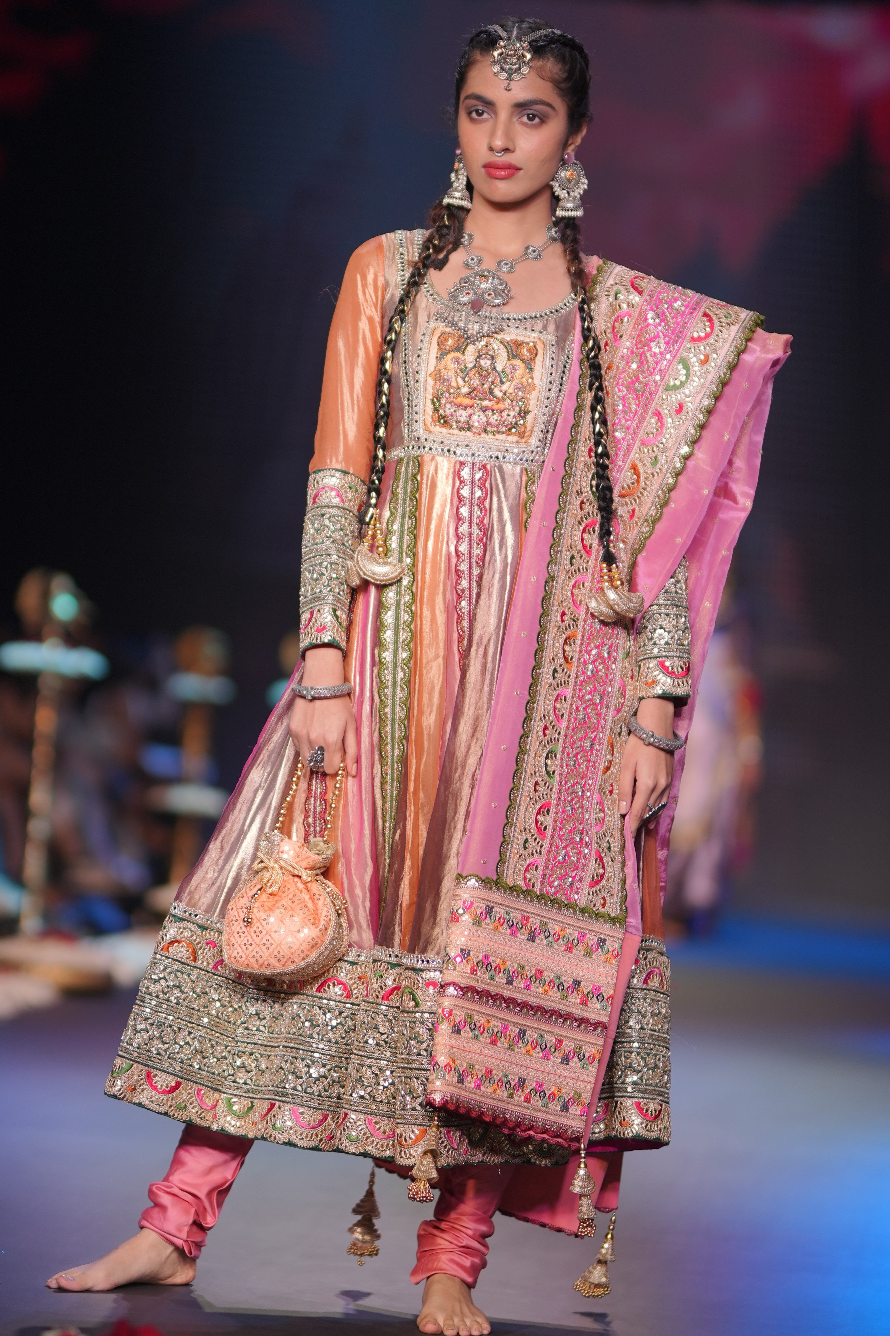 Multicolor Anarkali set