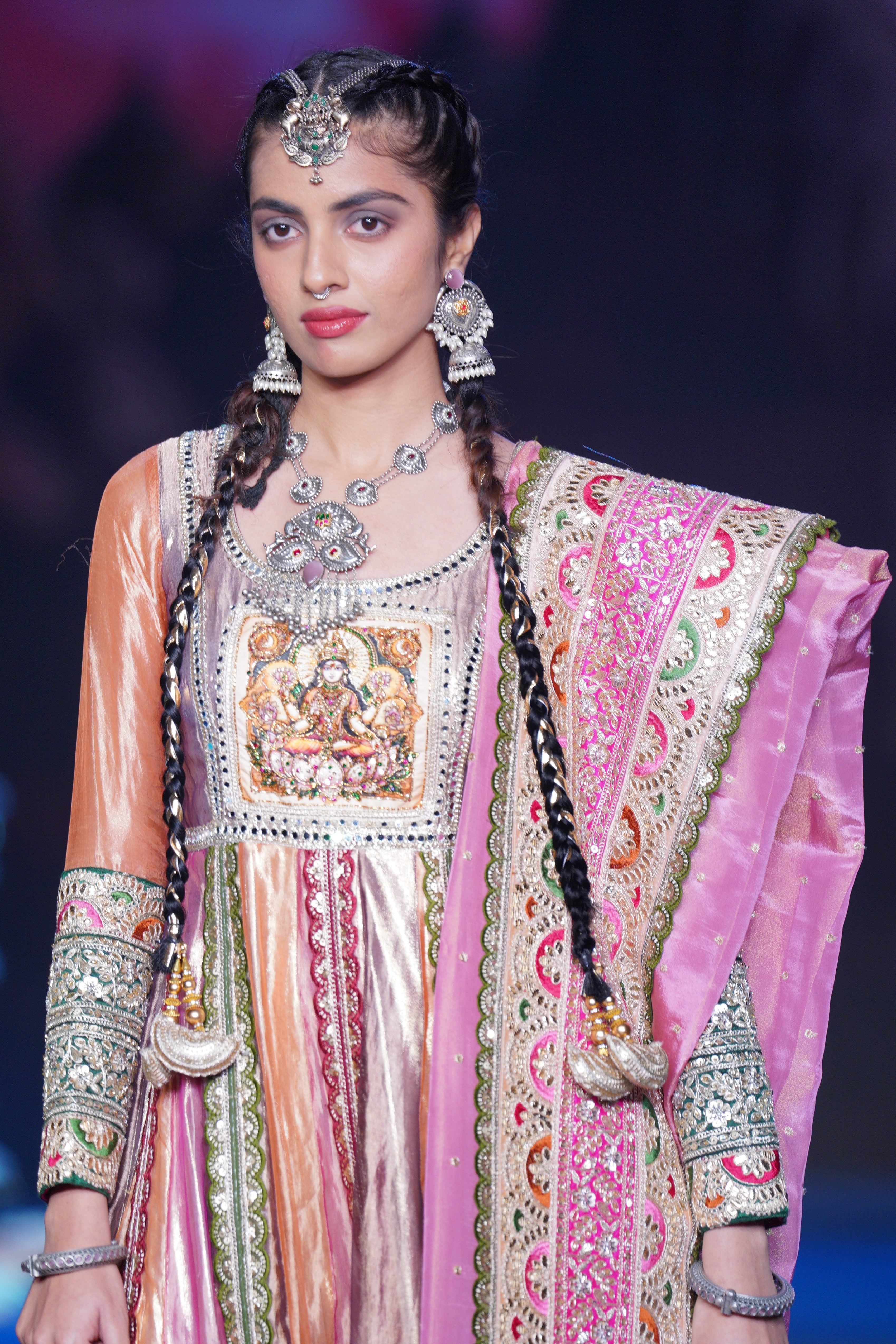 Multicolor Anarkali set