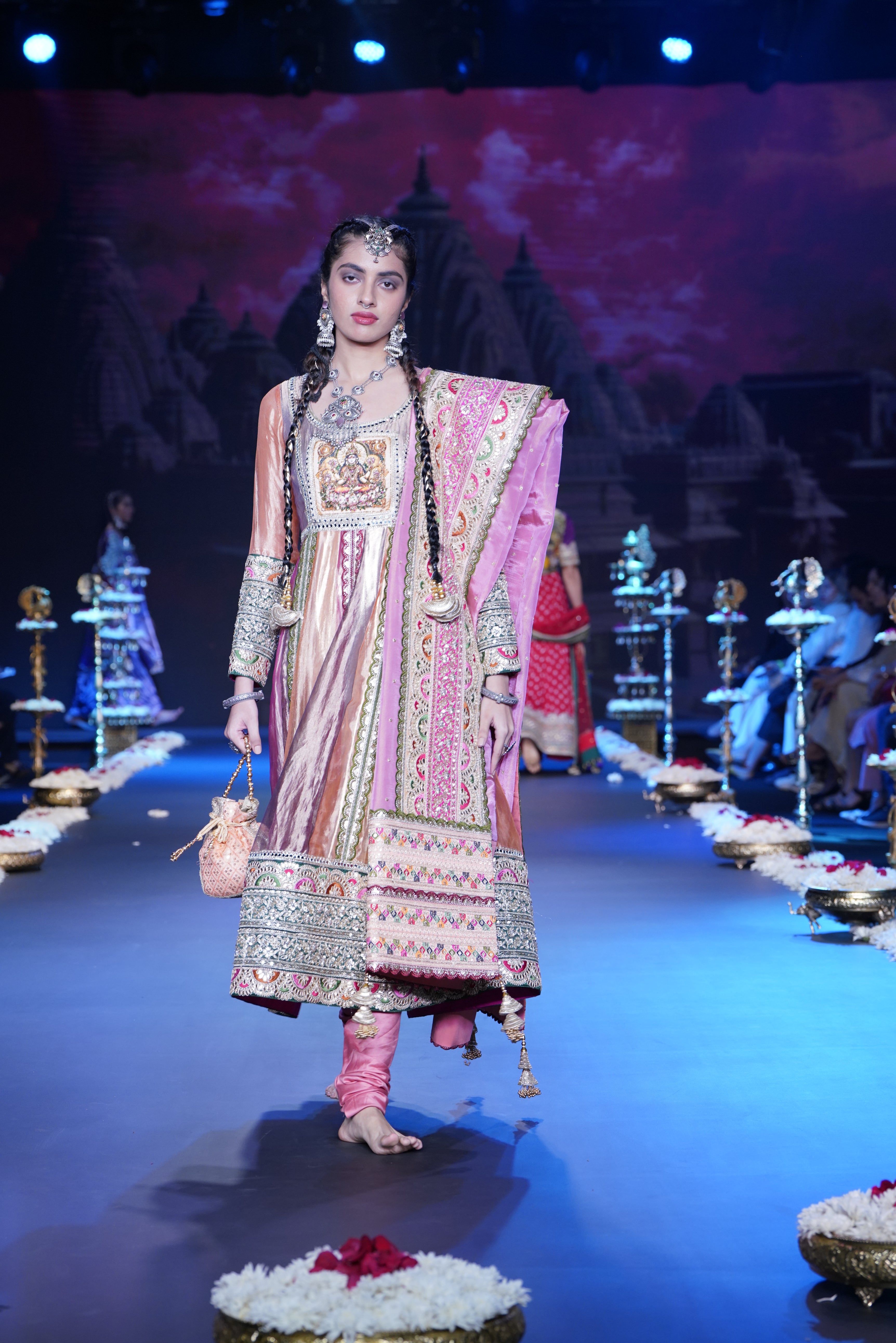 Multicolor Anarkali set