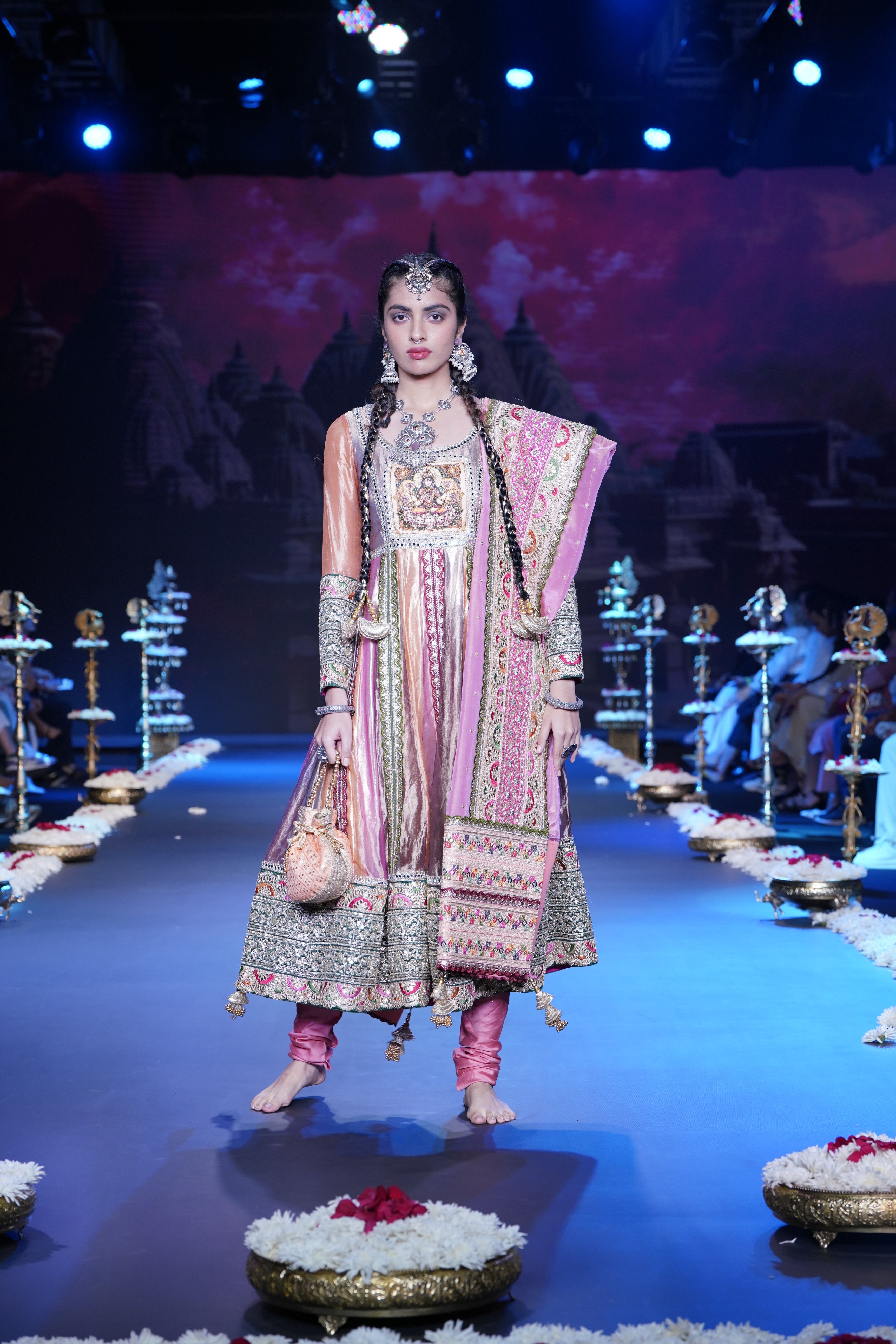 Multicolor Anarkali set