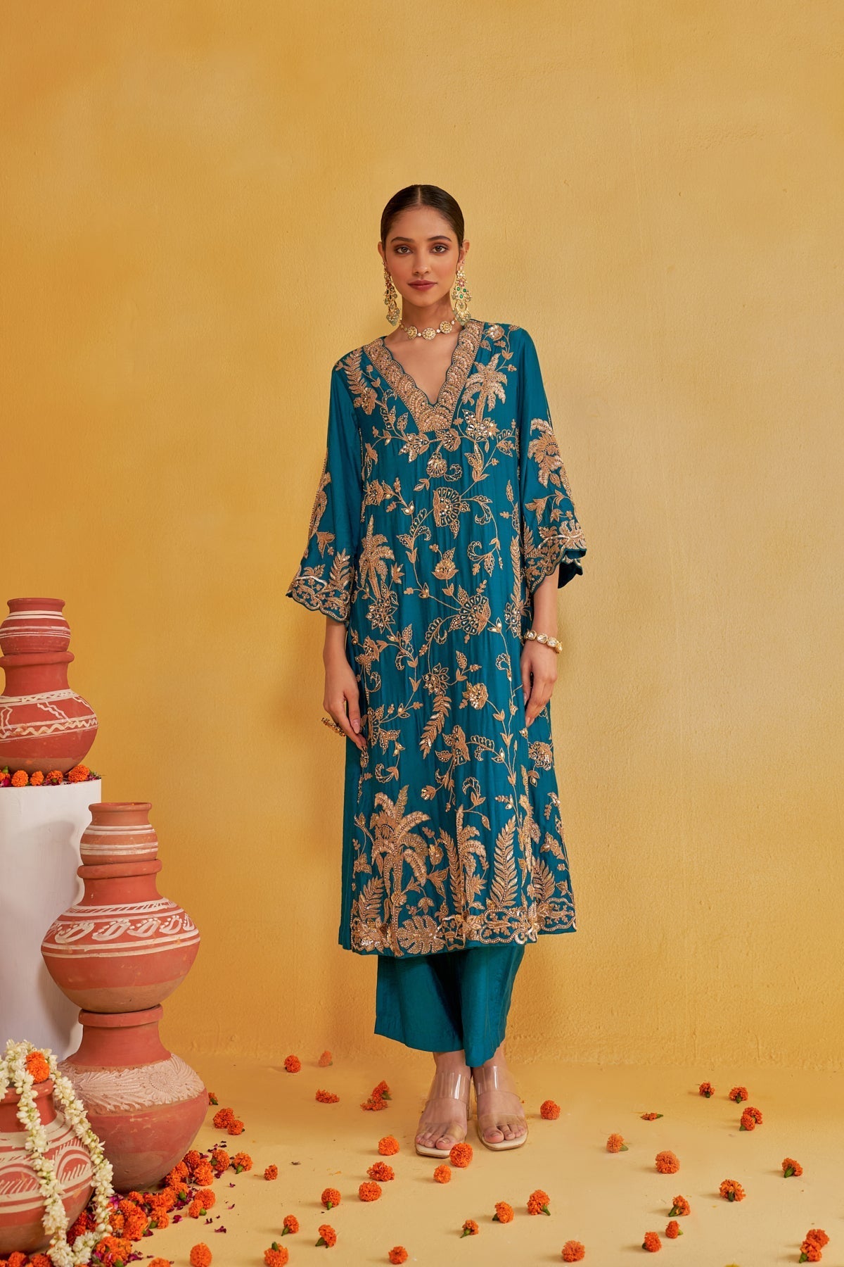 SHUBH FEROZI KURTA SET