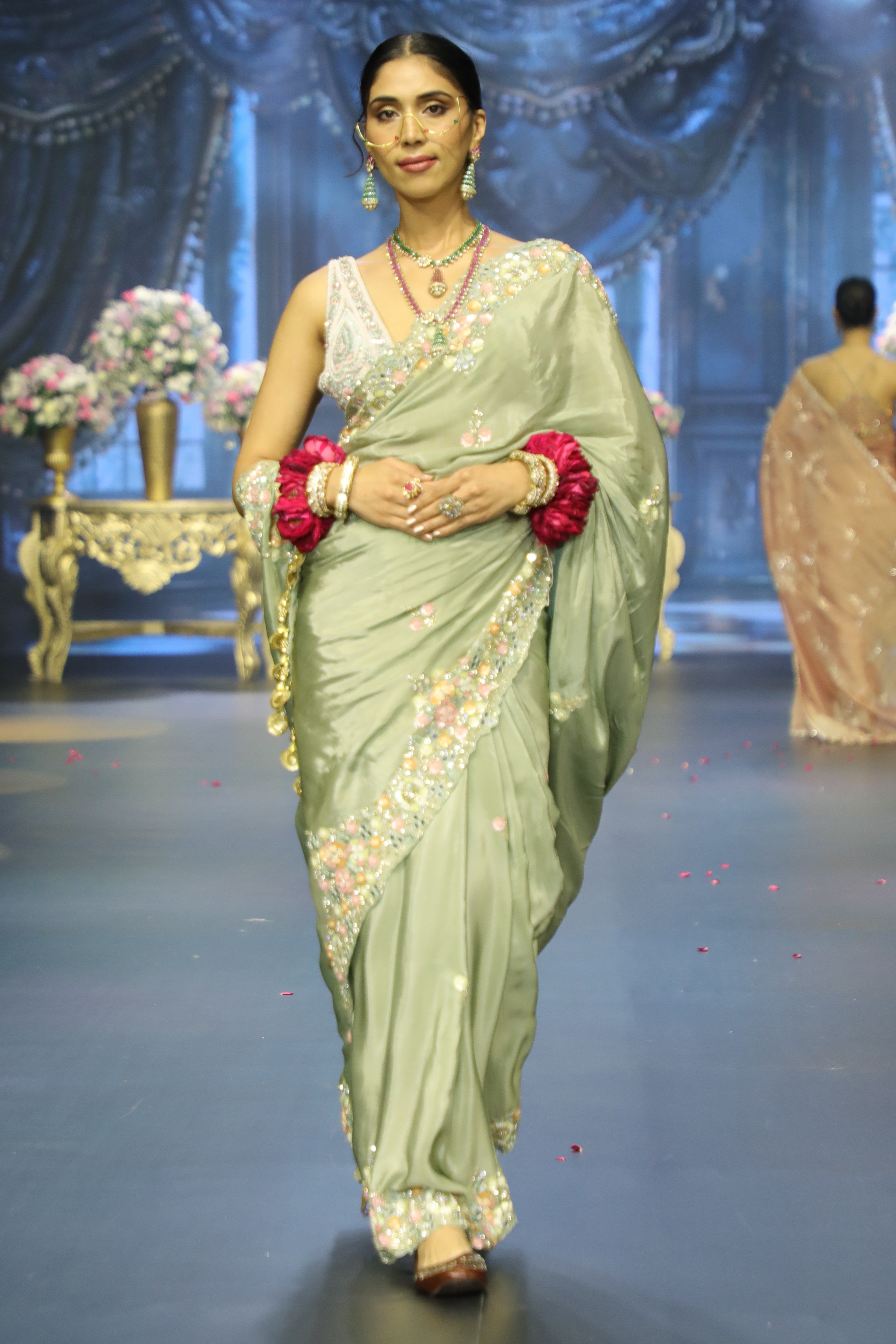 Green Tissue Saree