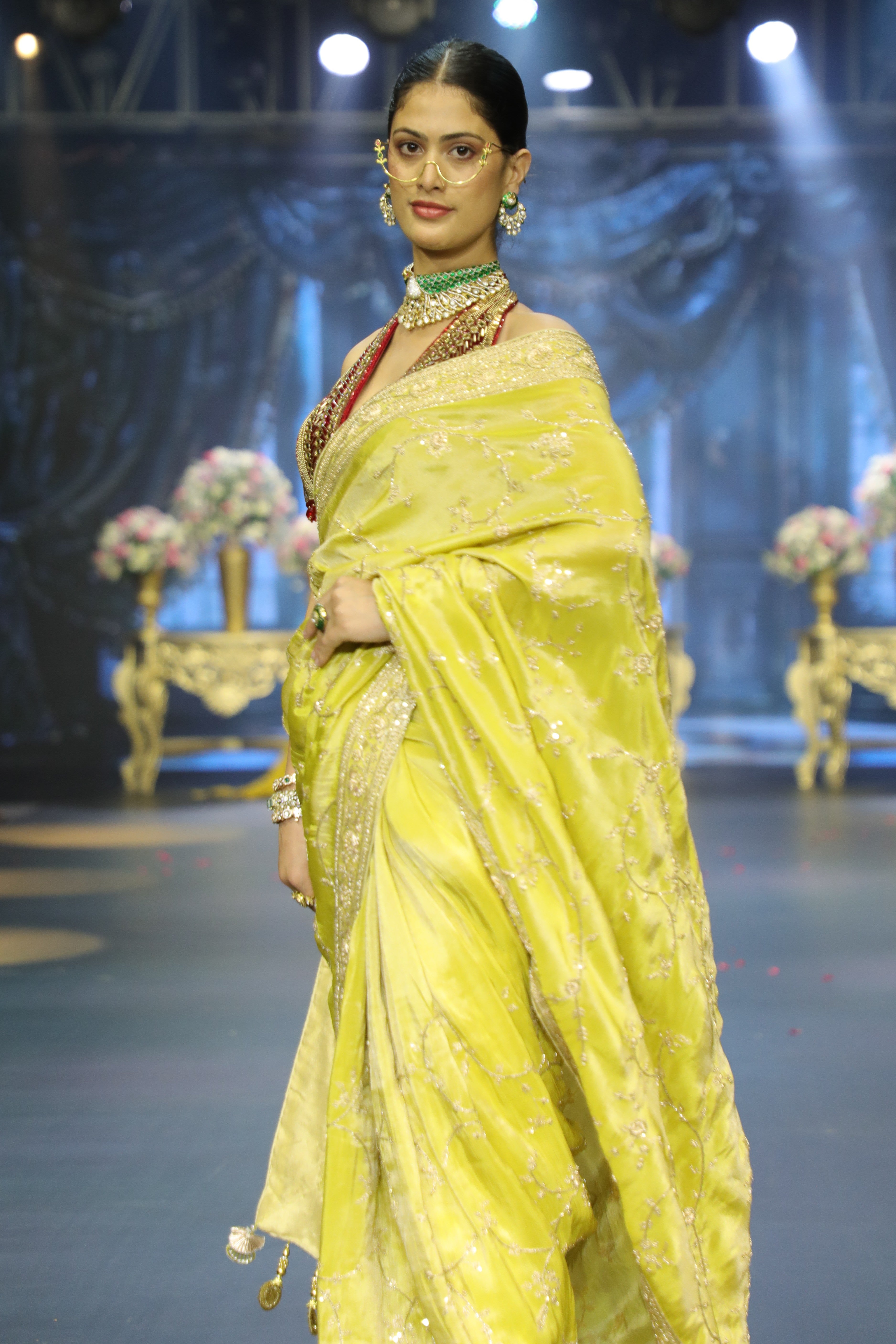 Yellow Tissue Saree