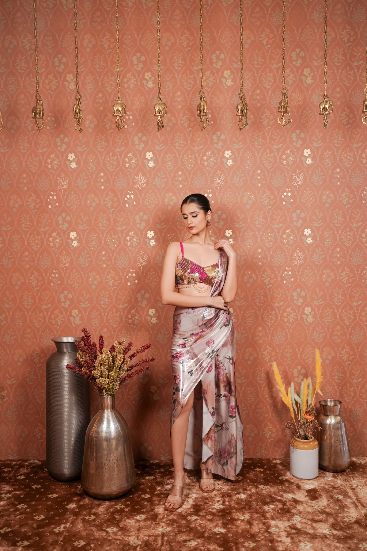 Pink Drape Dress