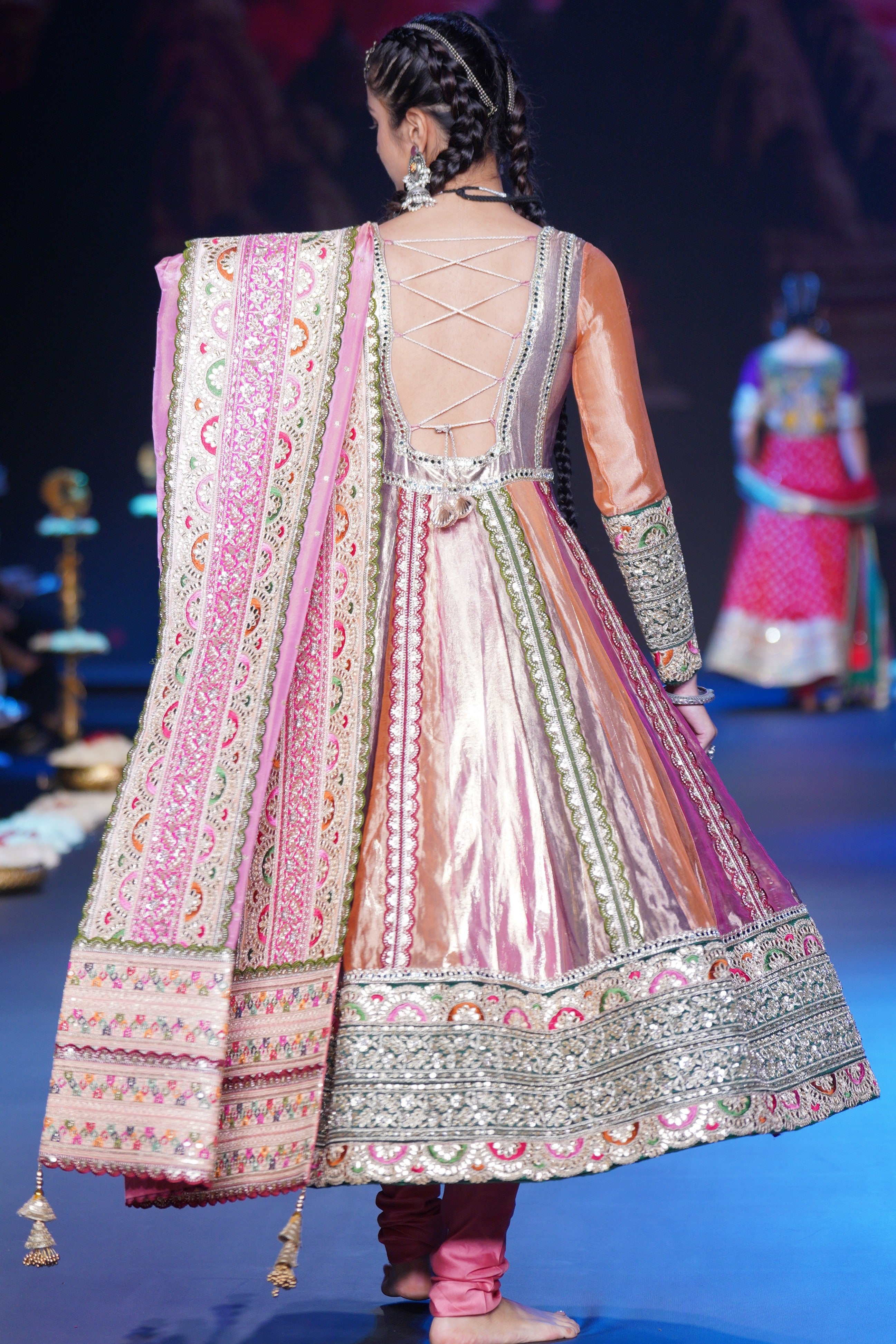Multicolor Anarkali set