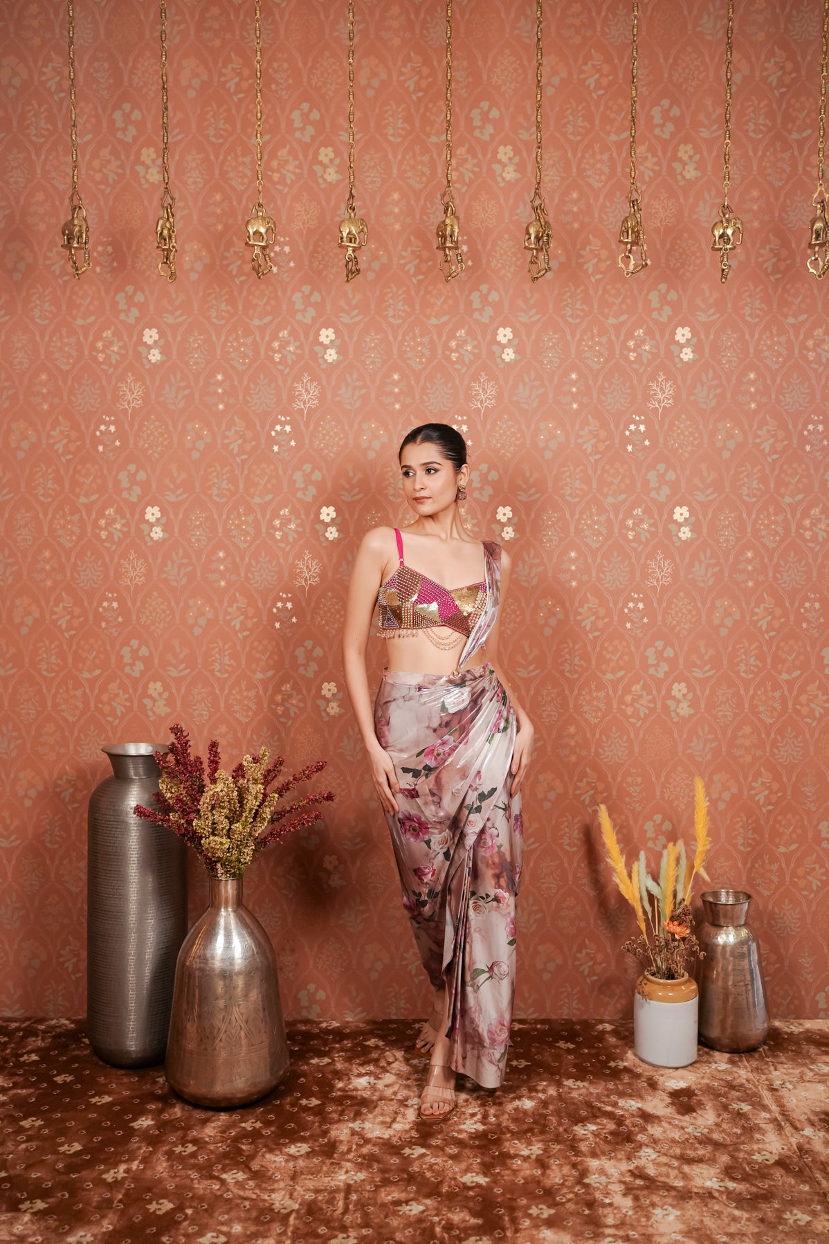 Pink Drape Dress