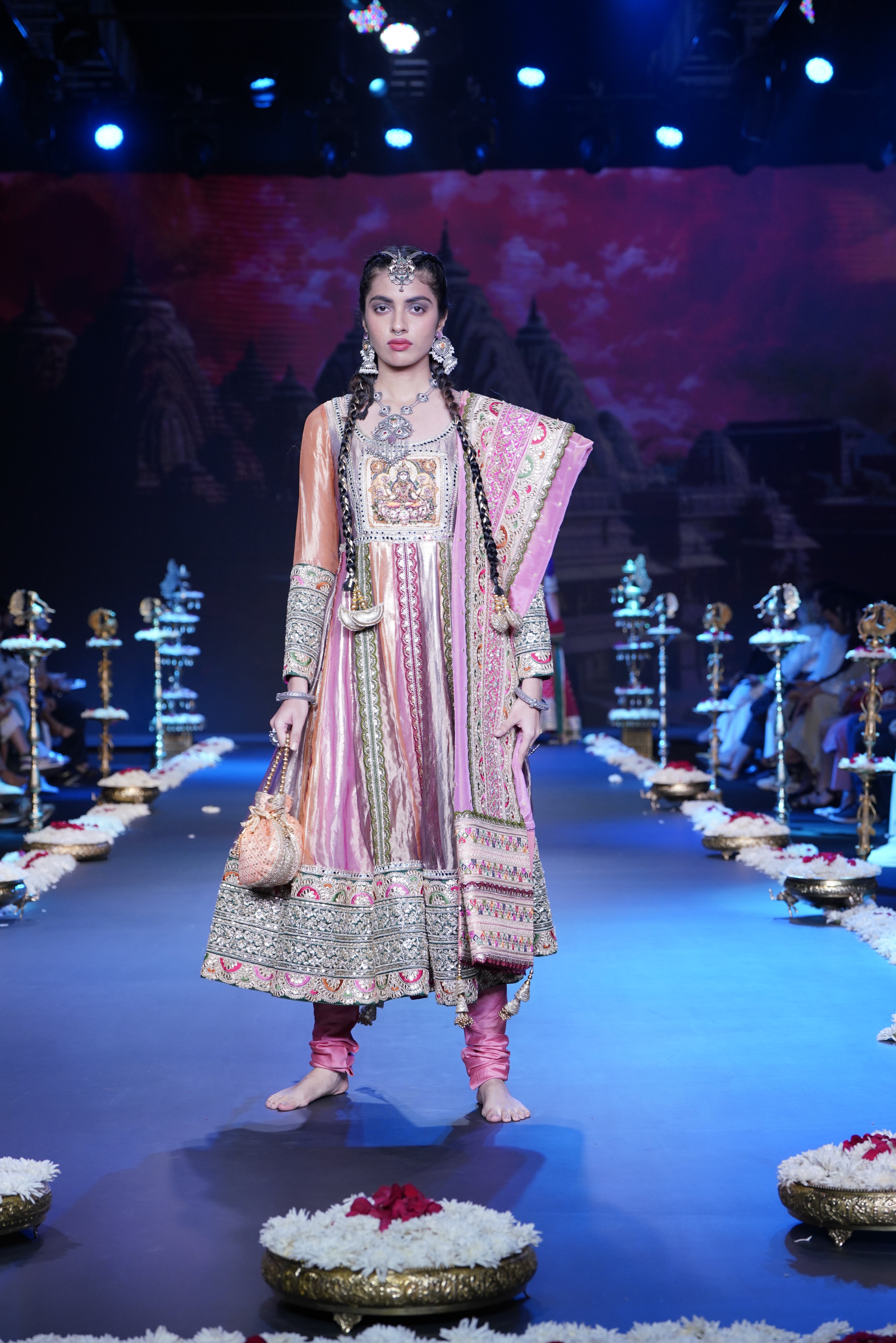Multicolor Anarkali set