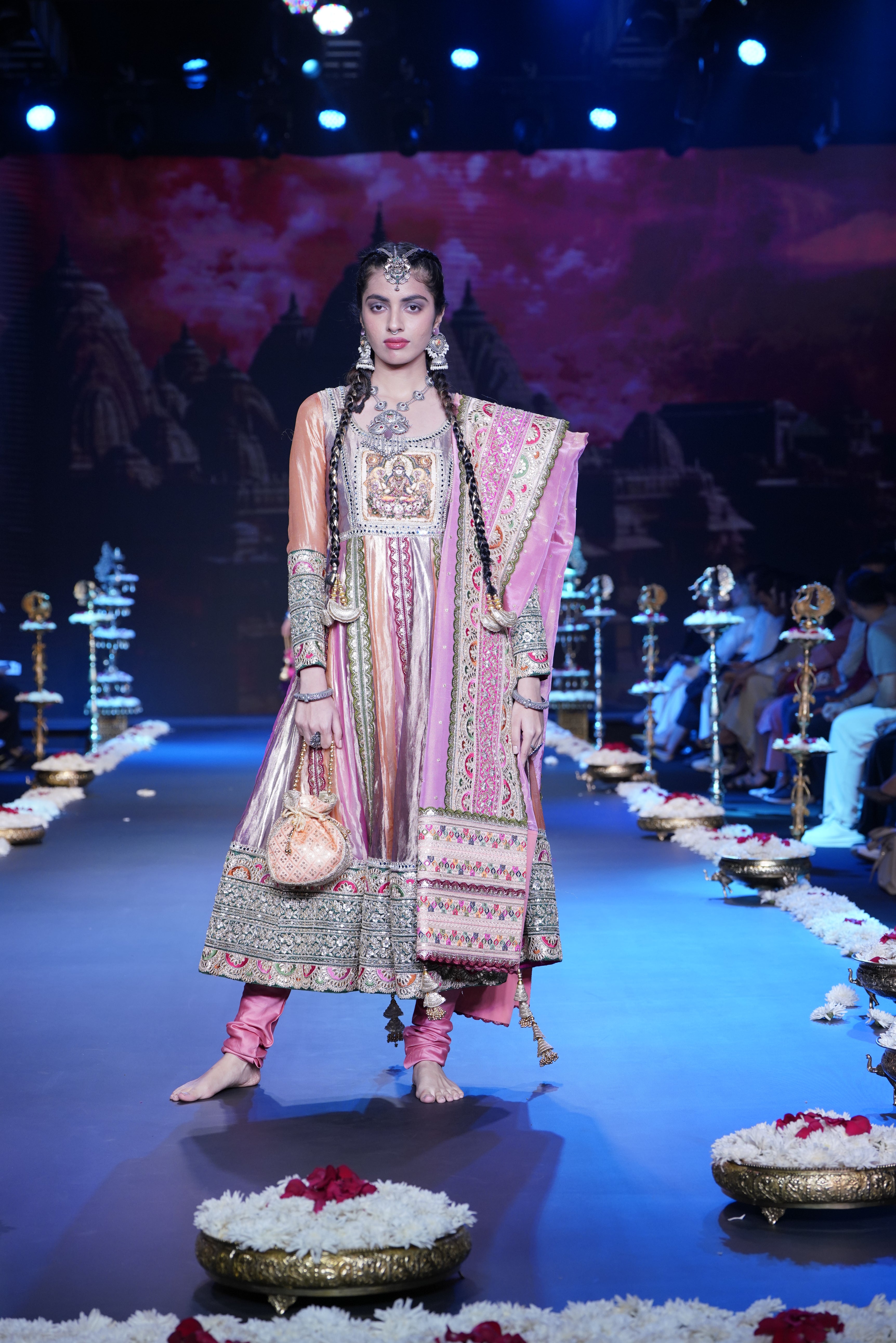 Multicolor Anarkali set