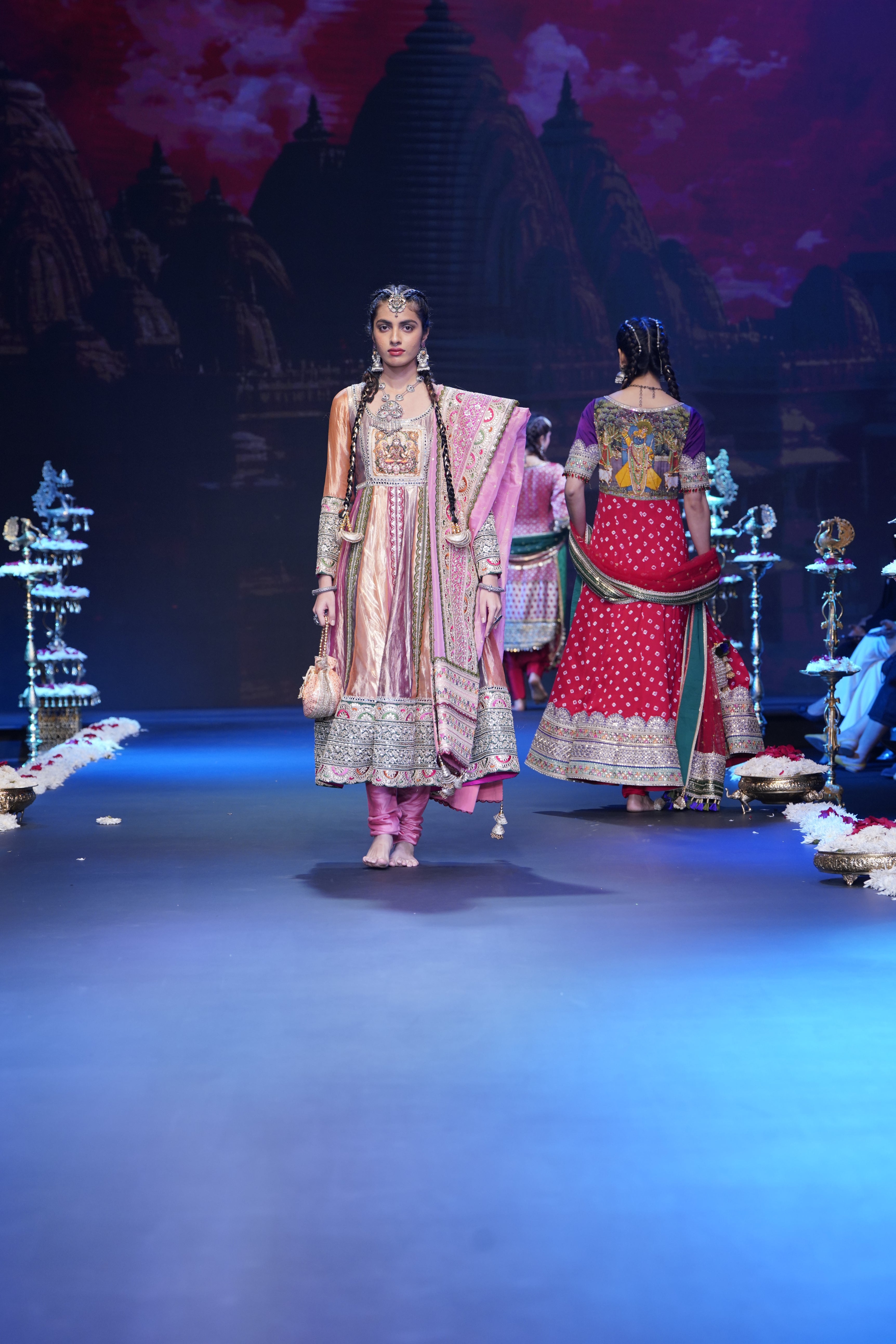 Multicolor Anarkali set