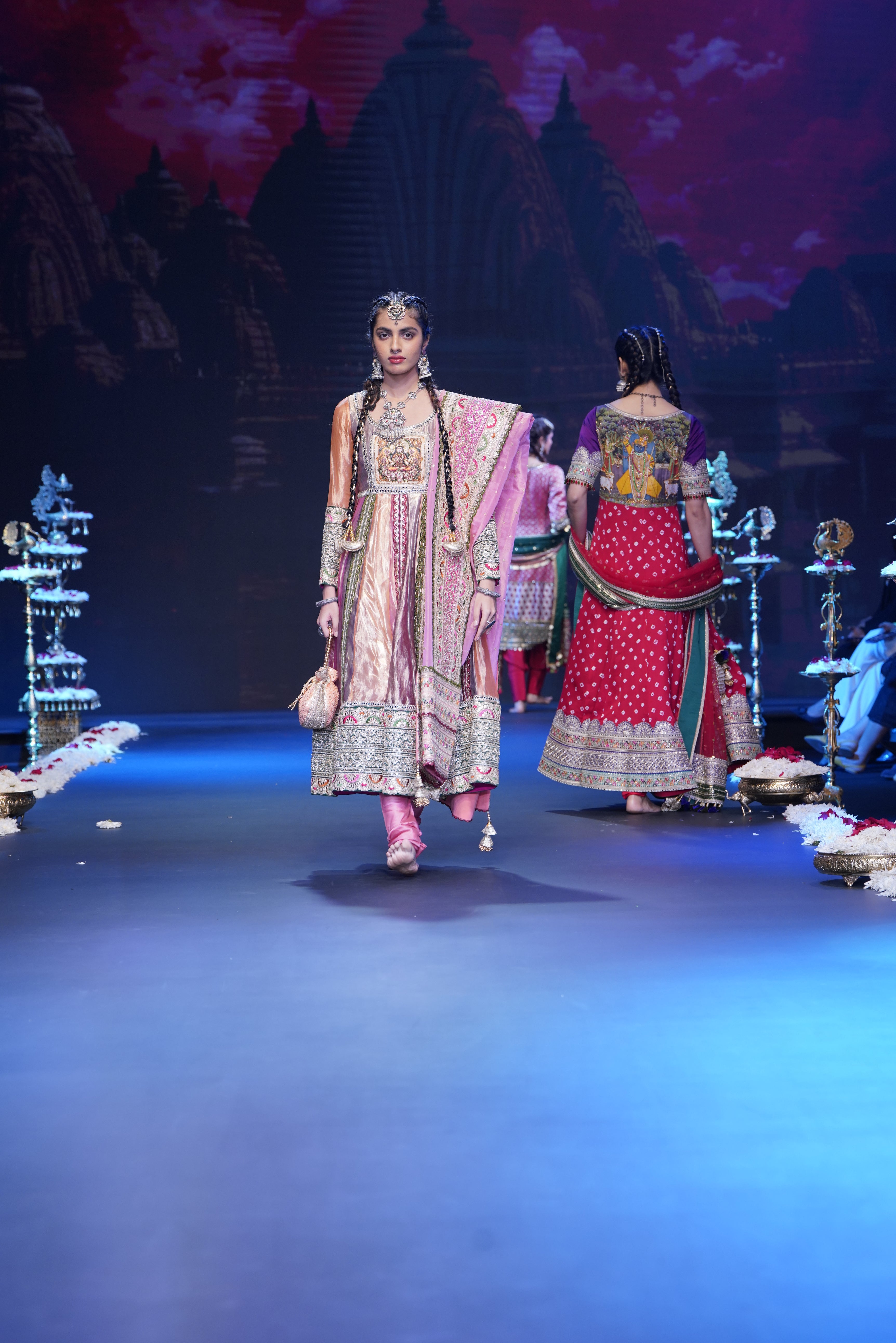 Multicolor Anarkali set