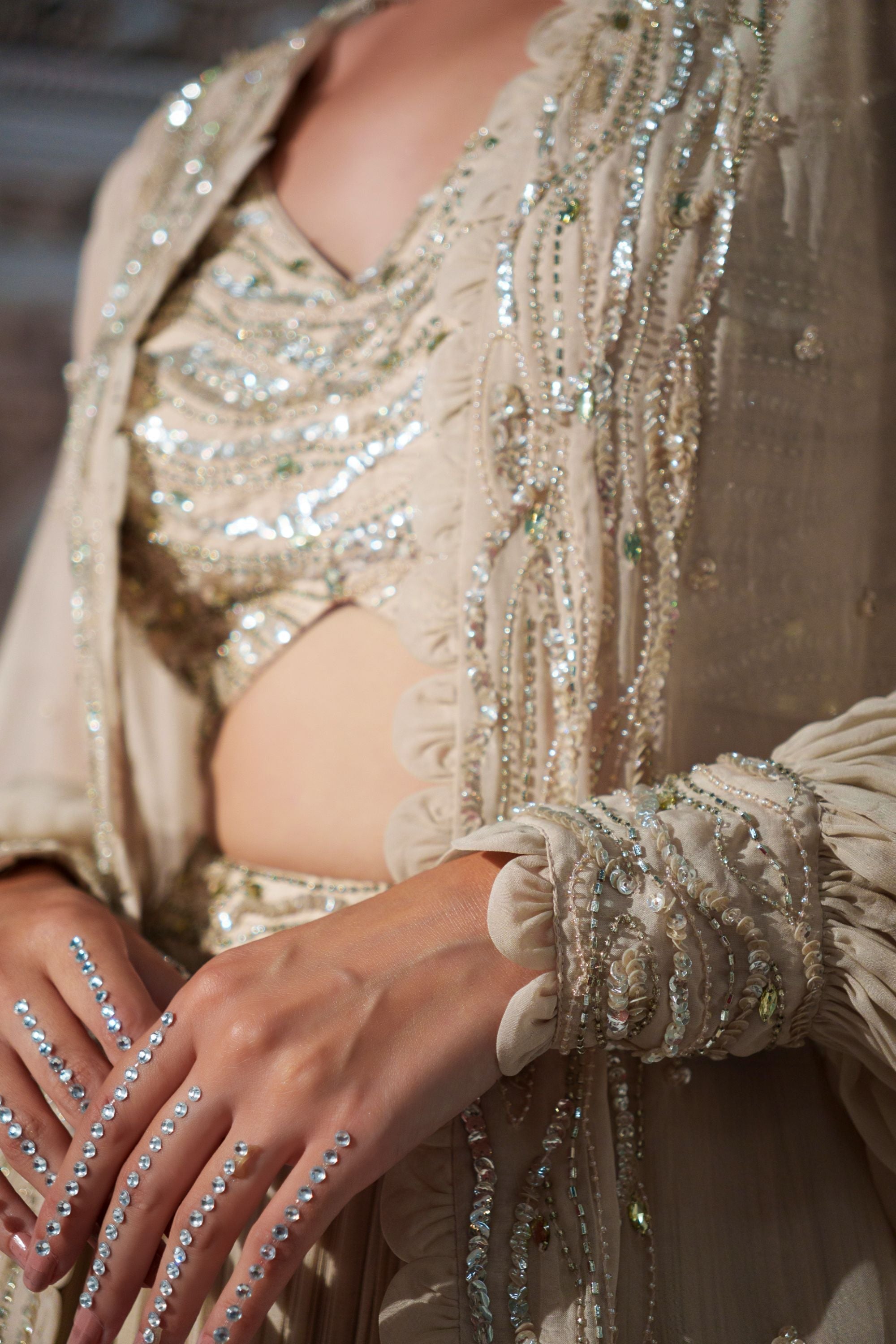 VENUS NUDE LEHENGA SET