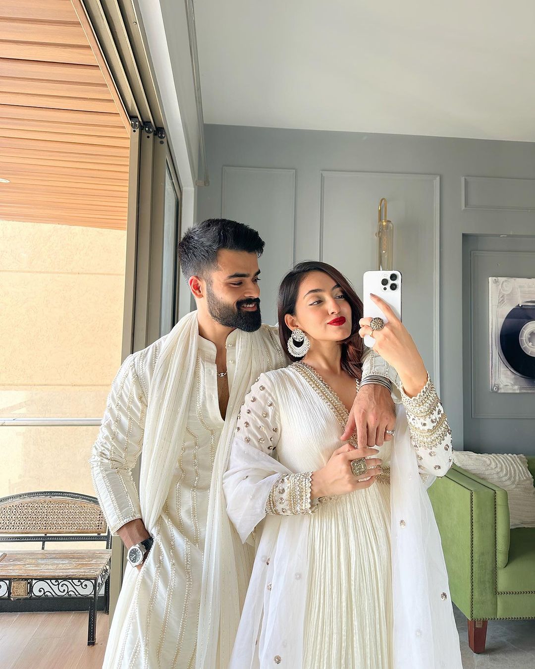 Daizy Batra In Ivory Karwa Anarkali