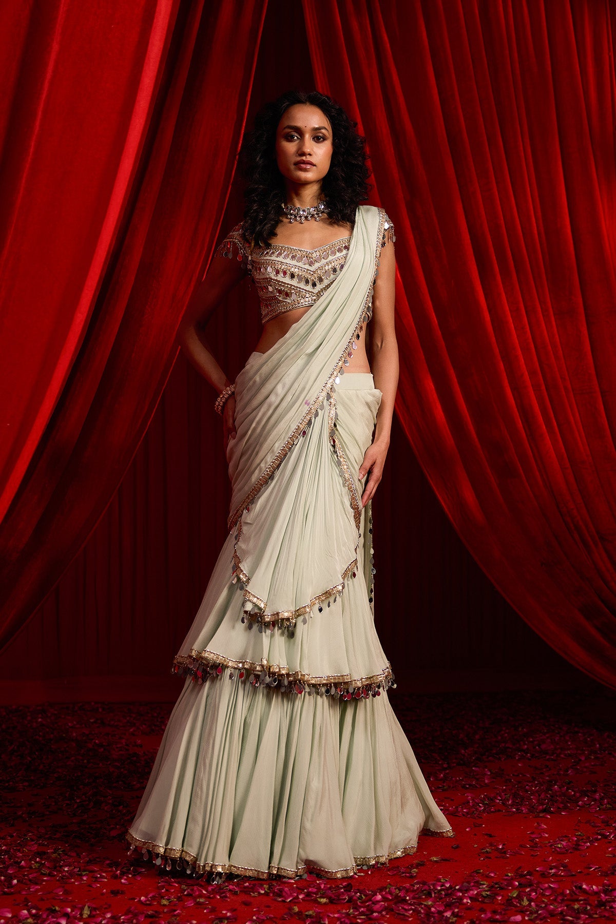 BANDHANA SAREE SET