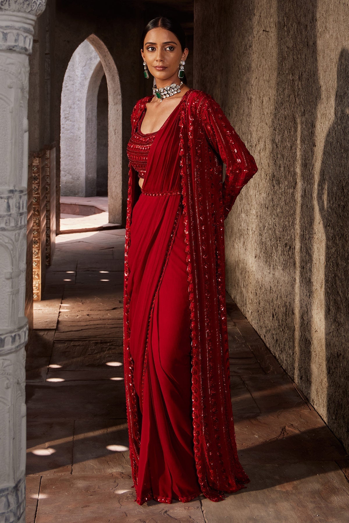 Sargun Mehta in Jalsa Saree Set