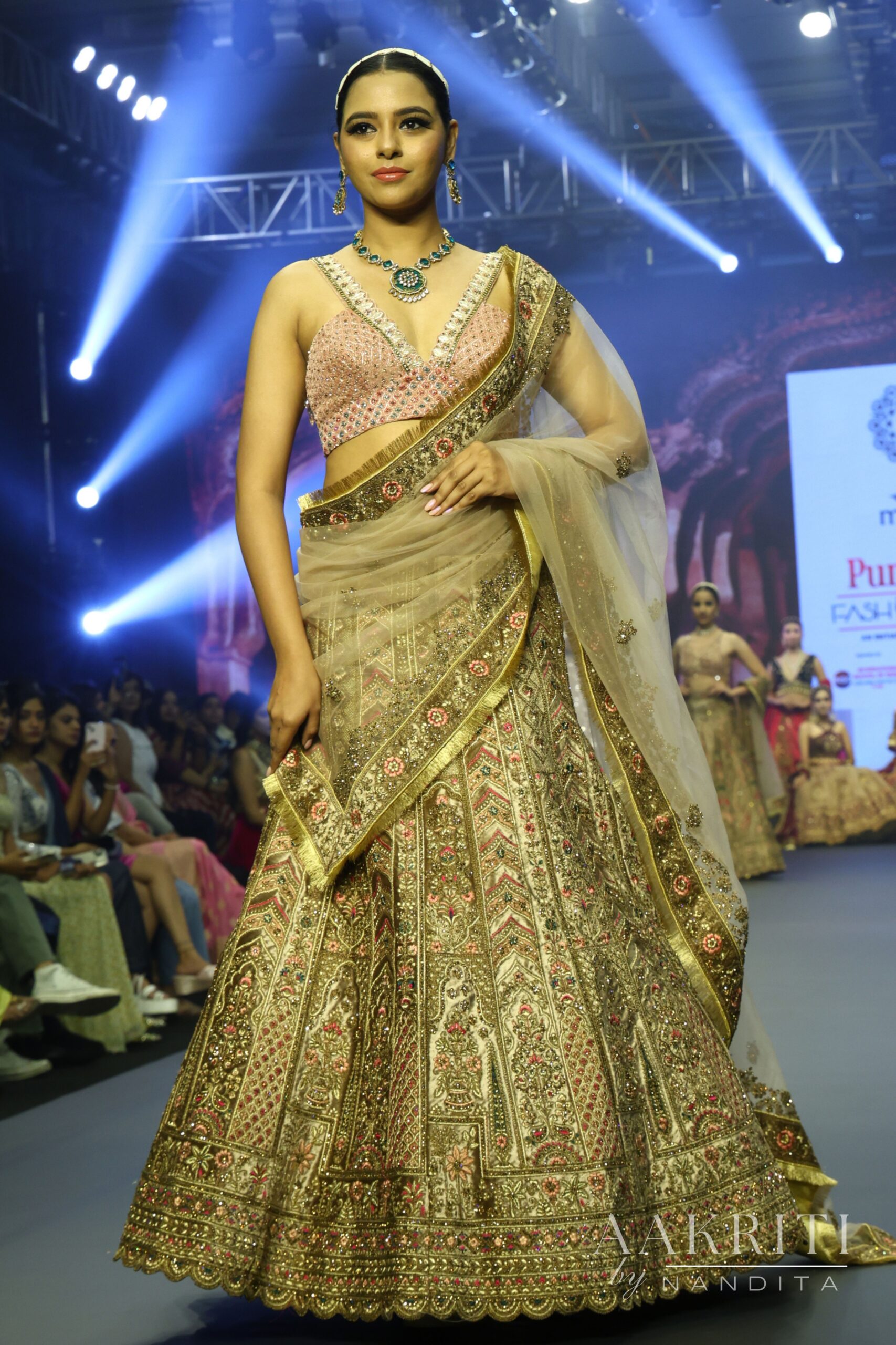 Peach Strap Lehenga