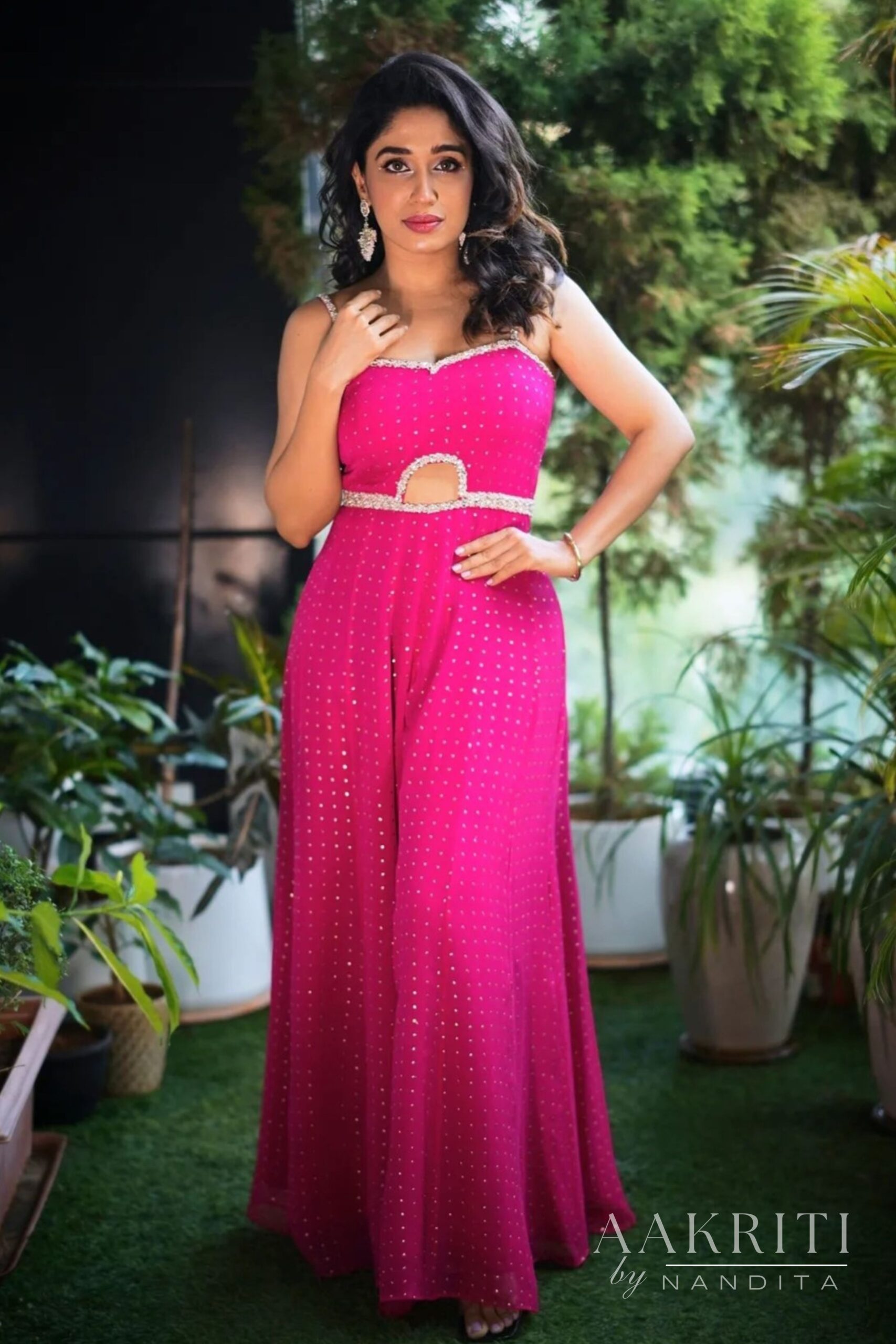 Purnima In Pink Jumpsuit