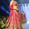 Berry Pink Dhupian Bridal Kali Lehenga