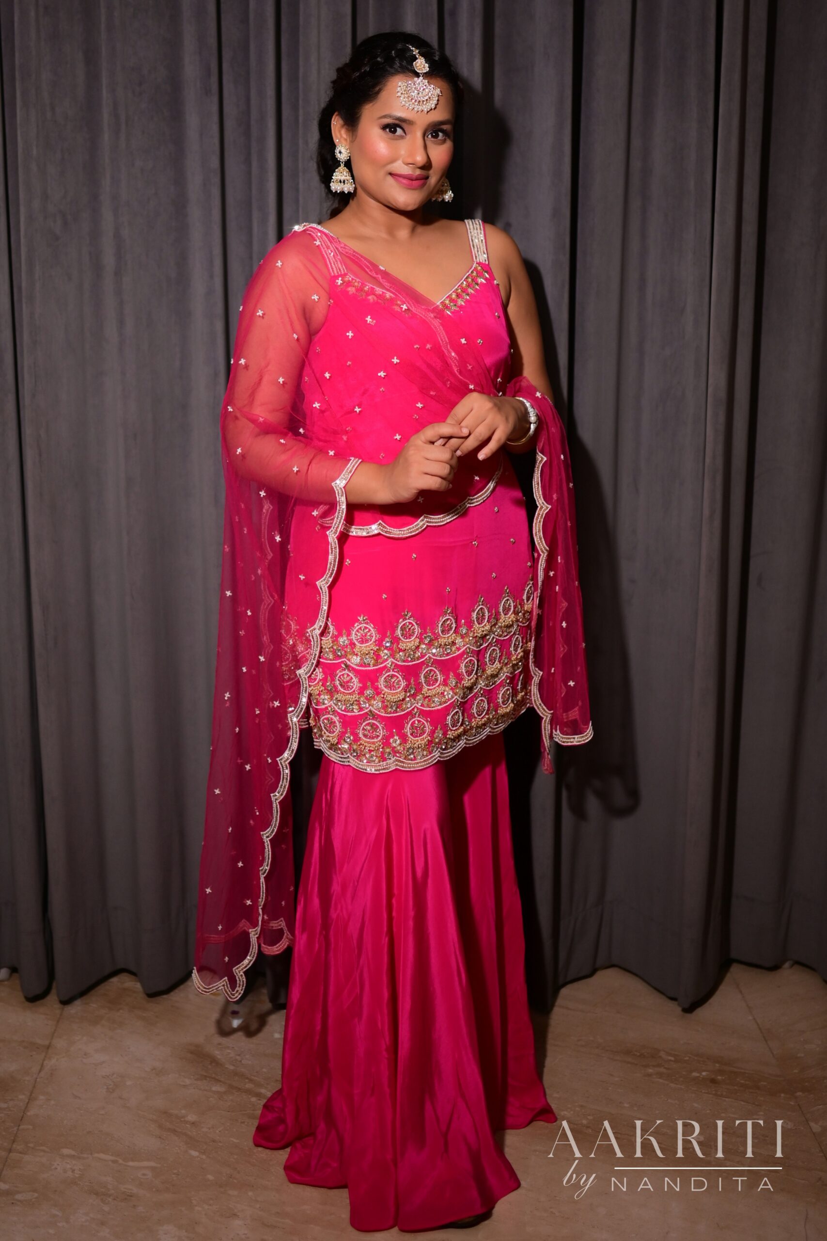 Shweta Rajan In Pink Sharara Dress