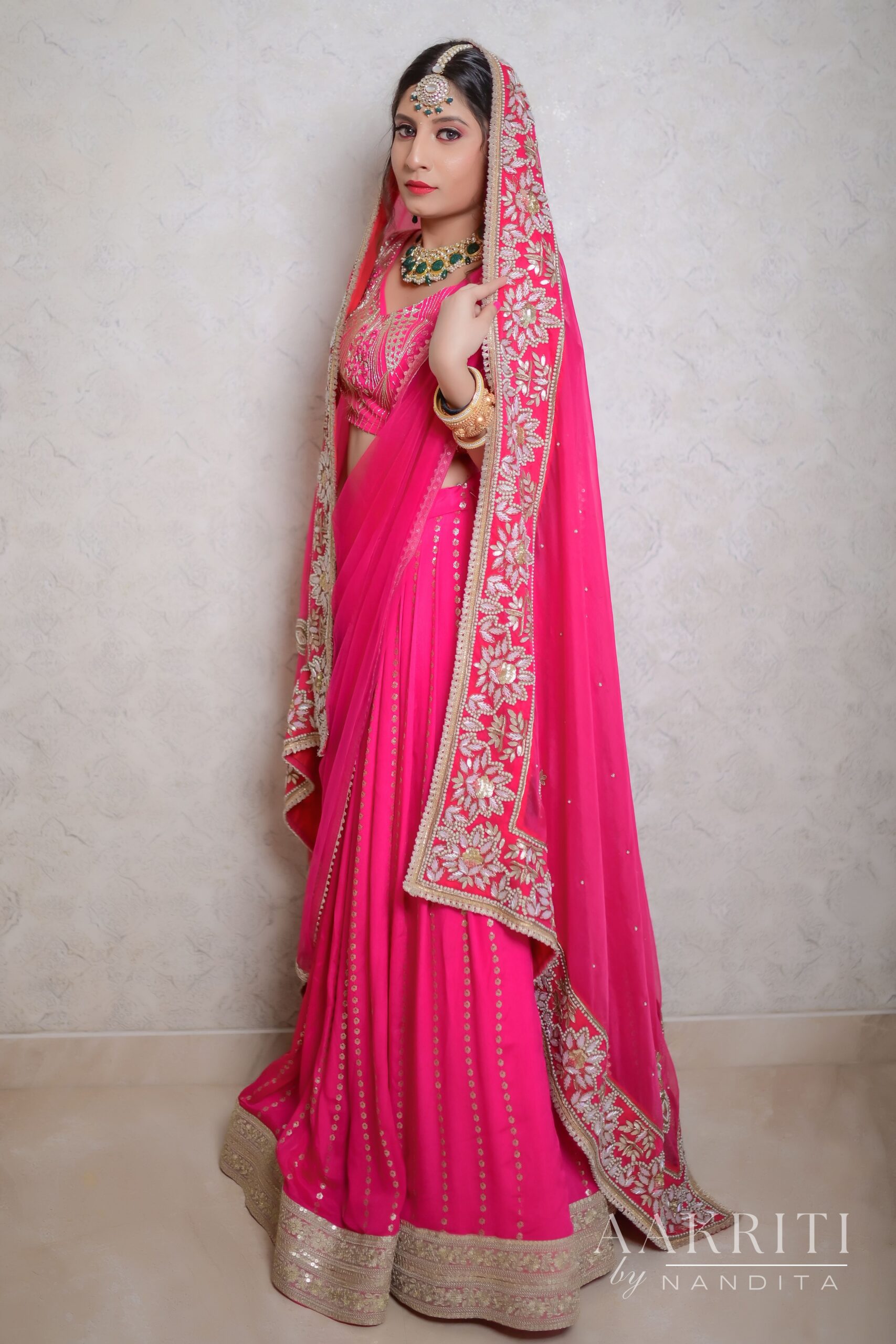 Pink Coloured Bridal Lehenga