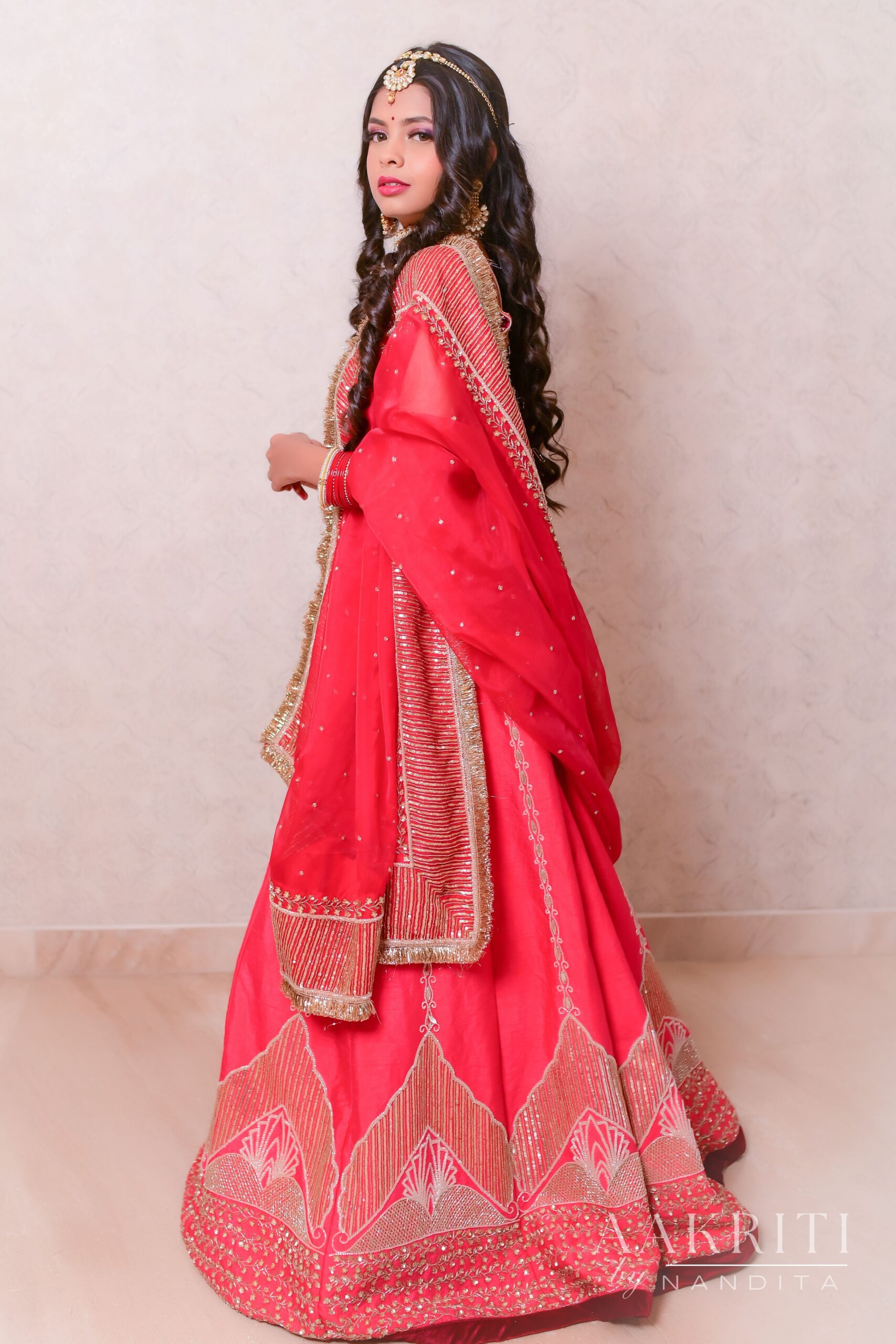 Red Coloured Bridal Lehenga