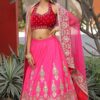 Pink Dhupian Bridal Kali Lehenga