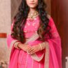 Pink Coloured Hand Embroidered Blouse With Lehenga