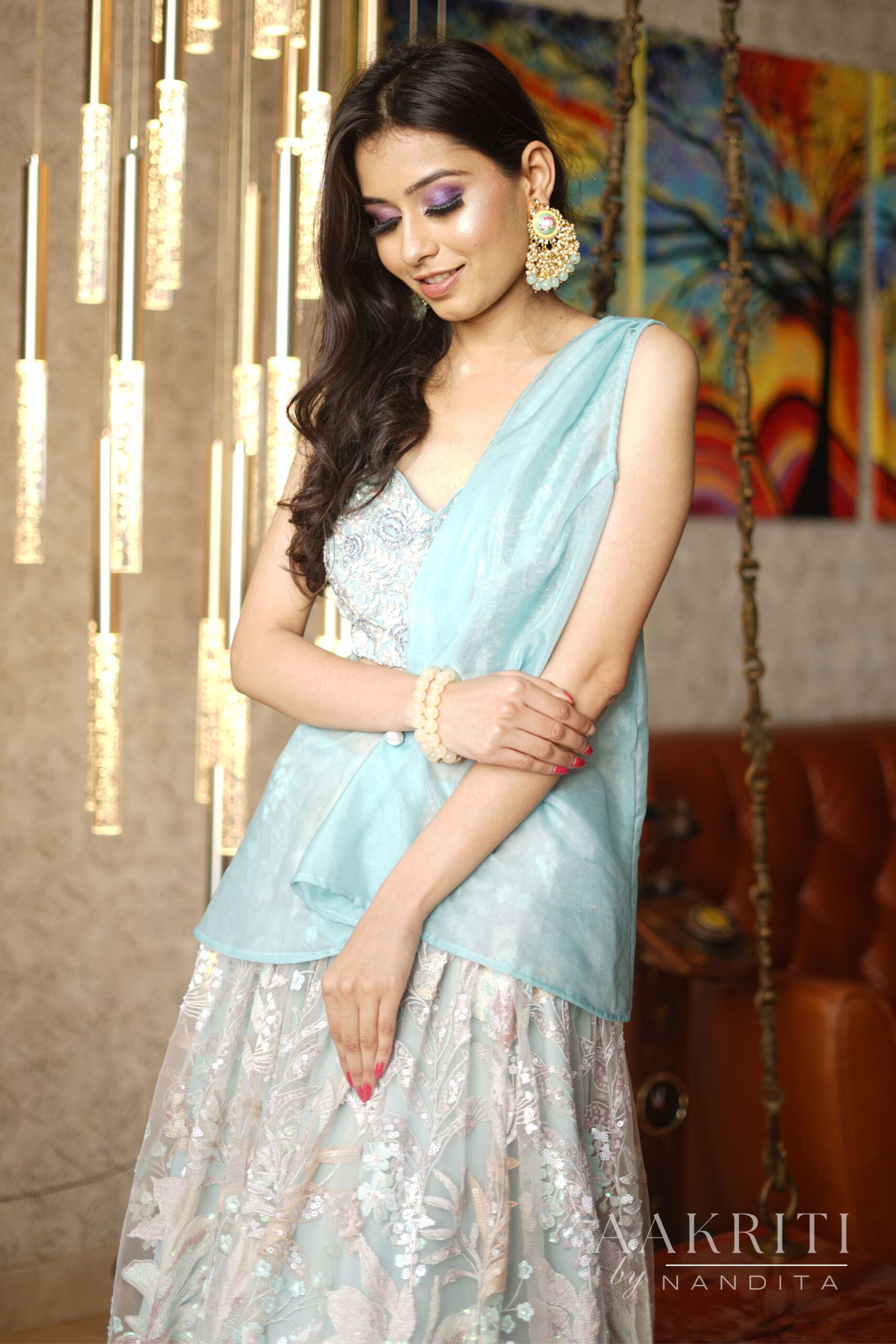 Pastel Blue Lehenga