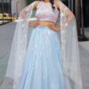 Glittery Silver White Lehenga